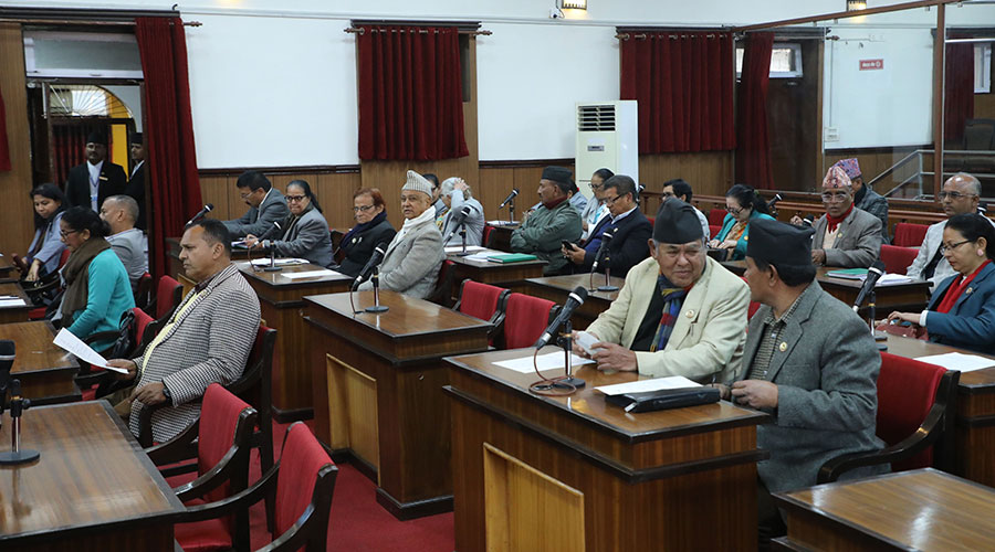 थप बिजनेस राष्ट्रिय सभामा छैन ।  सभाको बिजनेसको सन्दर्भमा कार्यव्यवस्था परामर्श समितिको बैठकमा छलफल गर्ने तयारी छ । कार्यव्यवस्था परामर्श समितिको बैठक बिहान साढे ११ बजे बस्दैछ ।